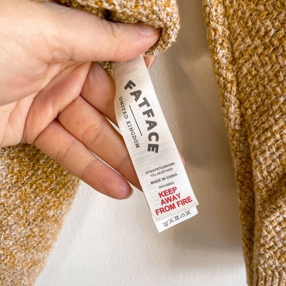 Fat Face Mustard Sweater Size 2 - Picture 3 of 8